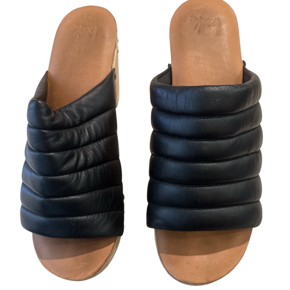 Beek Black Roller Clogs Platform Sandals 11